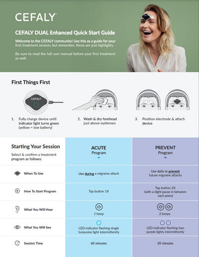 CEFALY DUAL Enhanced Quick Start Guide